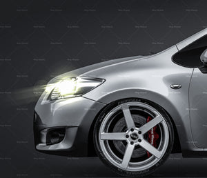 Toyota Auris 2007 glossy finish - all sides Car Mockup Template.psd