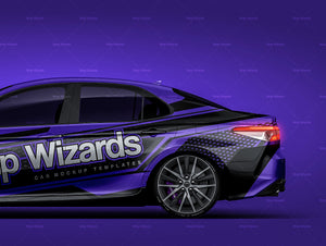 Toyota Camry 2023 glossy finish - all sides Car Mockup Template.psd