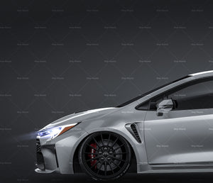 Toyota GR Corolla 2023 glossy finish - all sides Car Mockup Template.psd