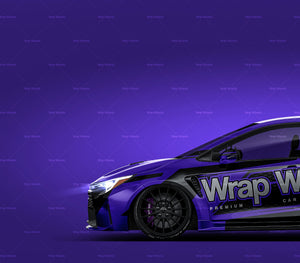 Toyota GR Corolla 2023 glossy finish - all sides Car Mockup Template.psd
