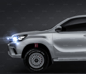 Toyota Hilux Single Cab Alloy Tray SR 2018 glossy finish - all sides Car Mockup Template.psd