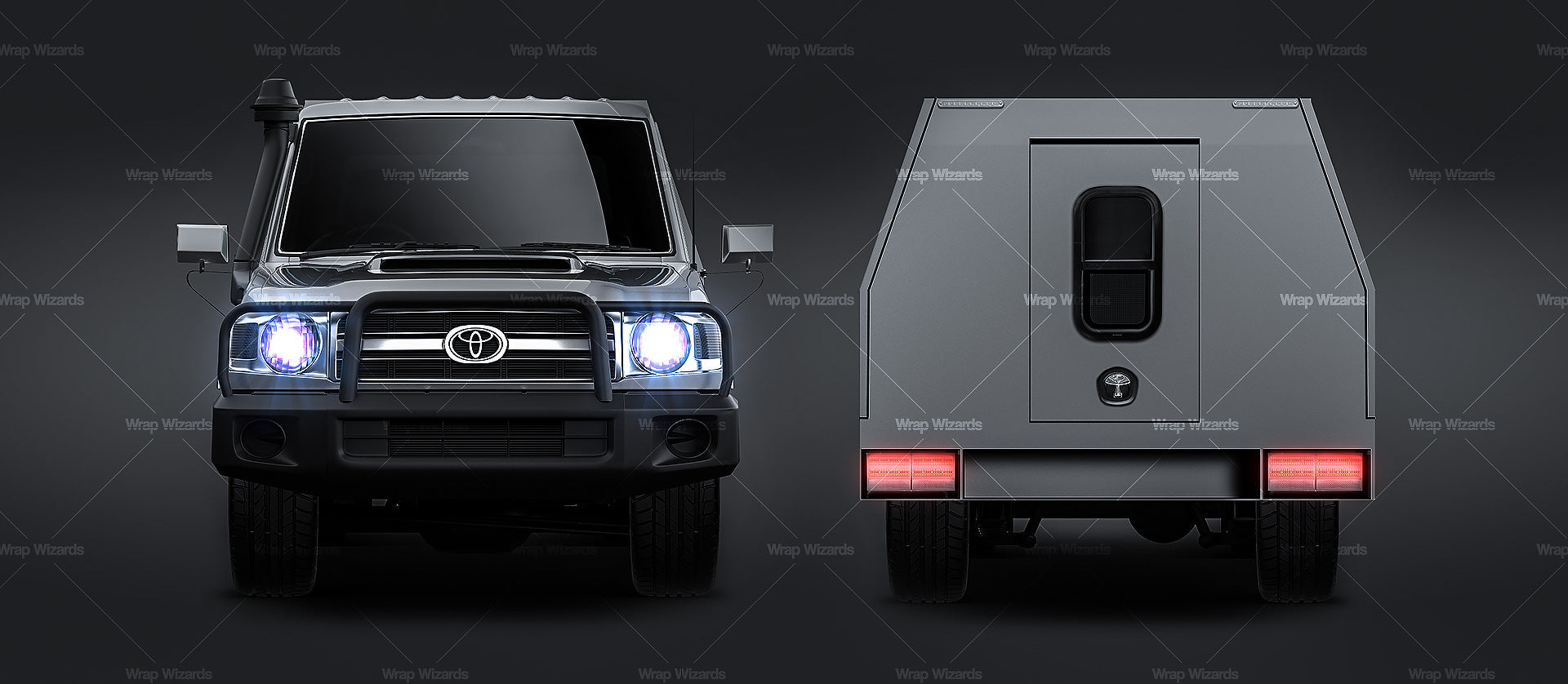 Toyota Land Cruiser (VDJ79R) Double Cab with UTE toolbox - Truck/Pick-up Mockup