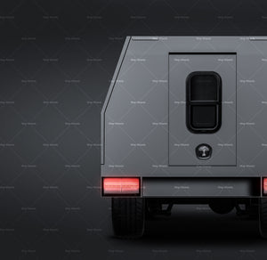Toyota Land Cruiser (VDJ79R) Double Cab with UTE toolbox glossy finish - all sides Car Mockup Template.psd