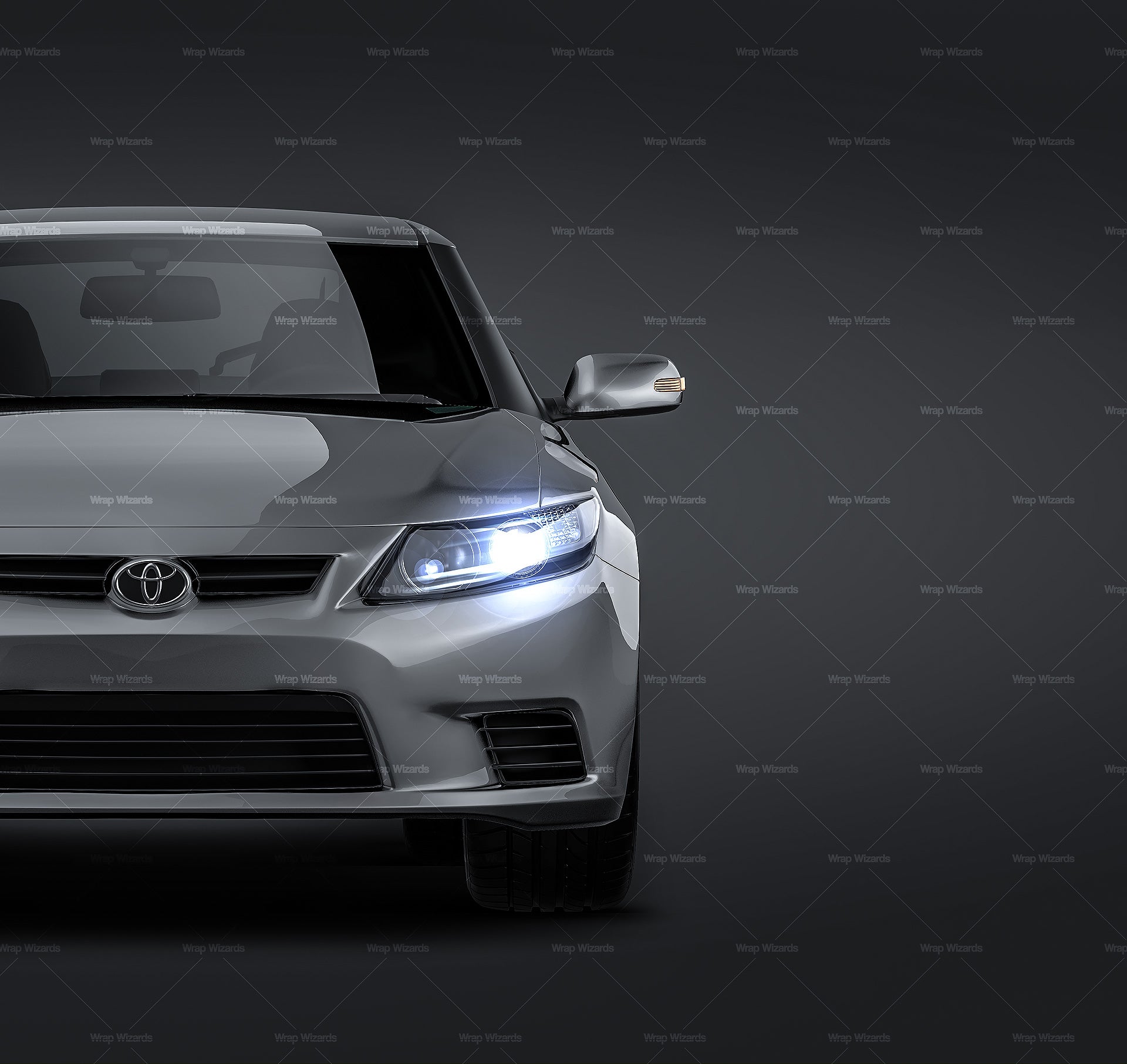 Toyota Zelas 2011 glossy finish - all sides Car Mockup Template.psd