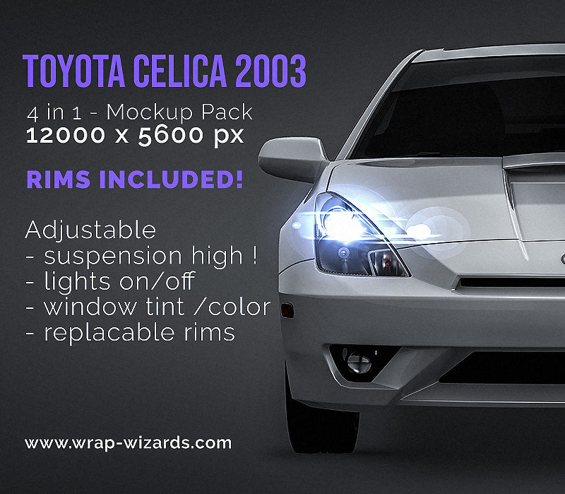 Toyota Celica 2003 - Car Mockup