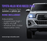 Toyota Hilux Revo Rocco 2018 glossy finish - all sides Car Mockup Template.psd