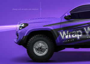 Toyota Tacoma TRD Off-Road 2016 glossy finish - all sides Car Mockup Template.psd