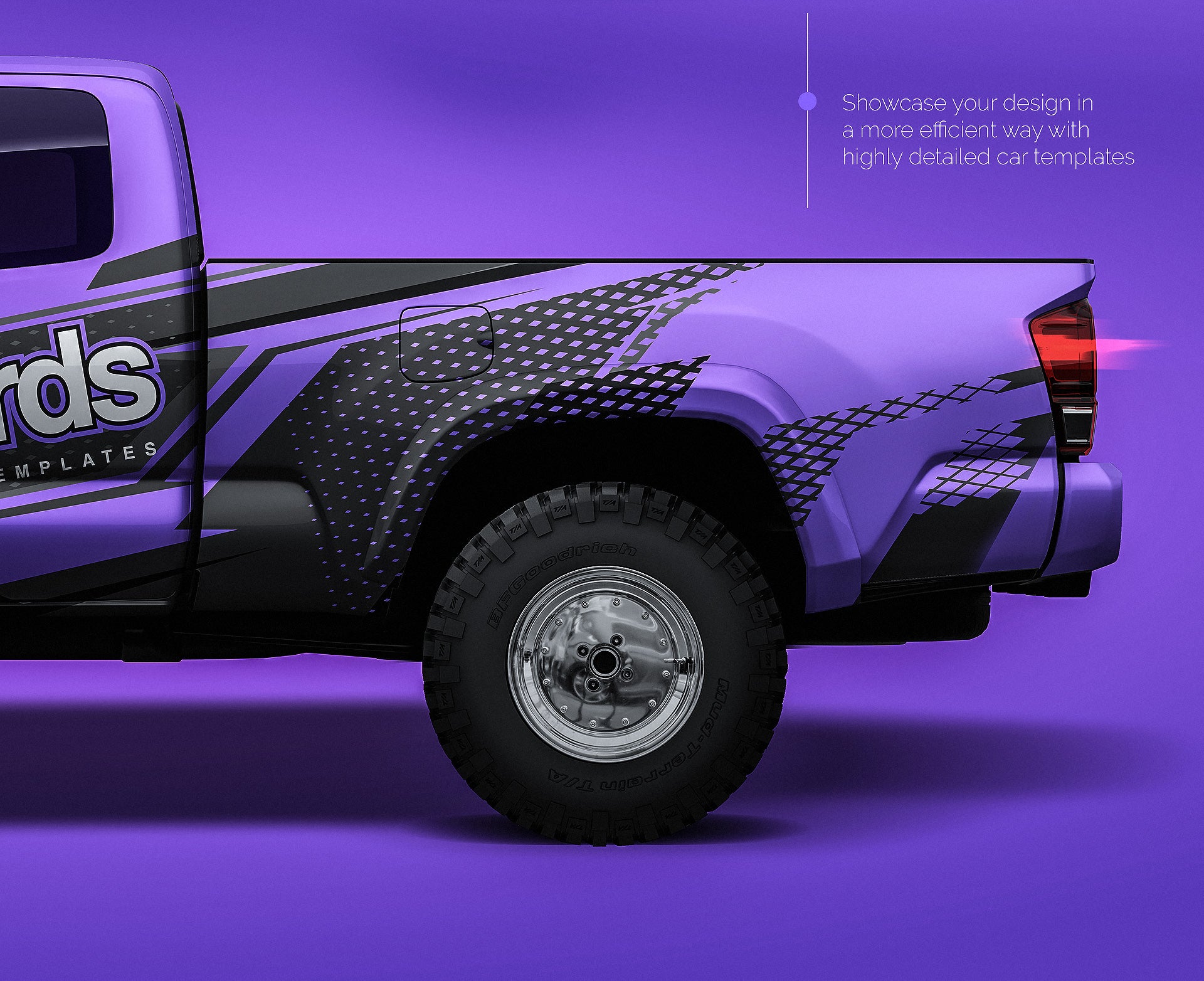 Toyota Tacoma TRD Off-Road 2016 glossy finish - all sides Car Mockup Template.psd