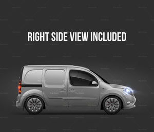 Mercedes-Benz Citan 2017 satin matt finish - all sides Car Mockup Template.psd
