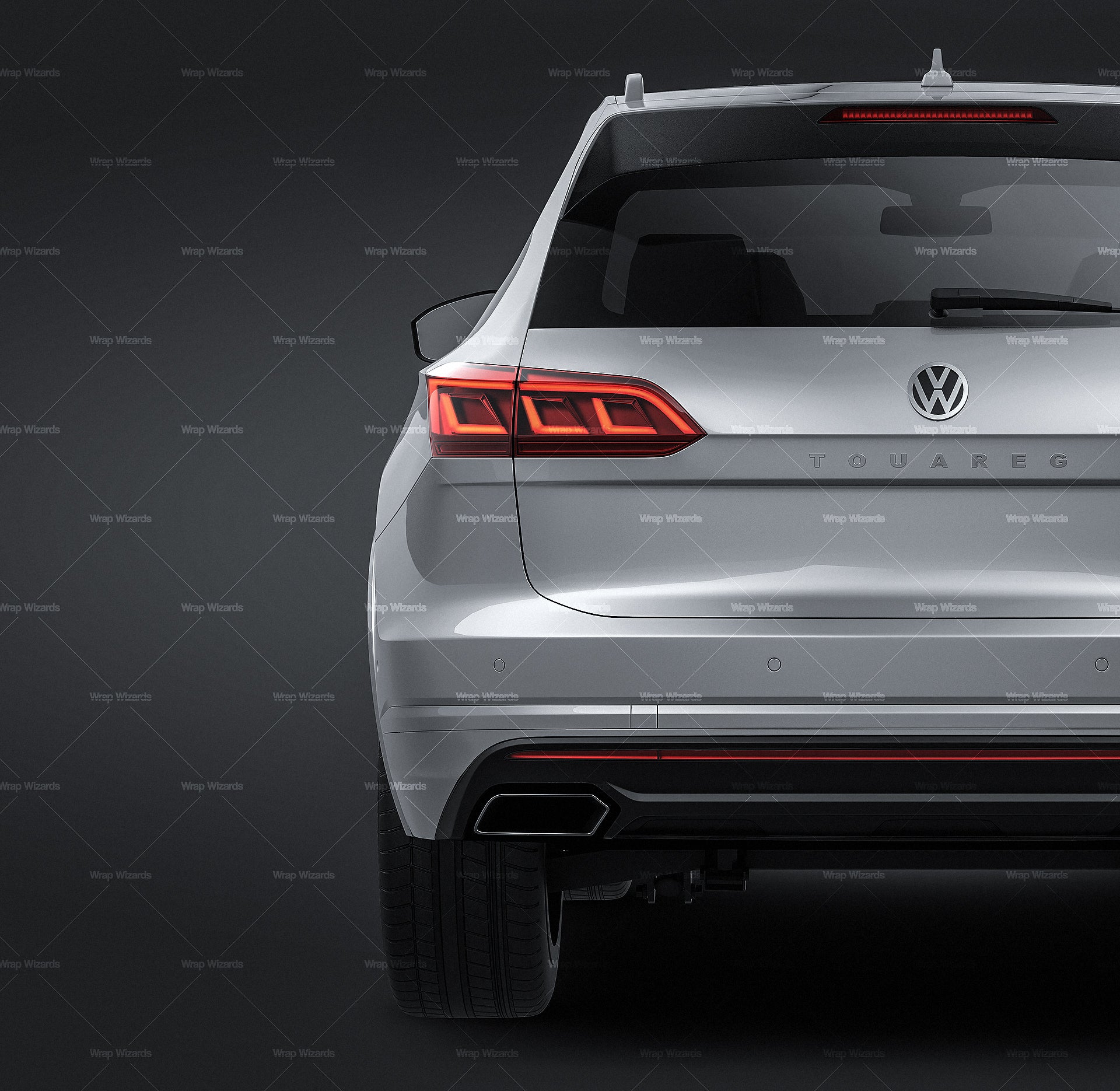 Volkswagen Touareg 2019 glossy finish - all sides Car Mockup Template.psd