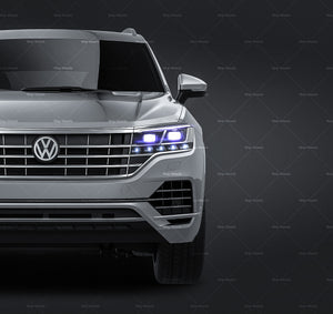 Volkswagen Touareg 2019 glossy finish - all sides Car Mockup Template.psd