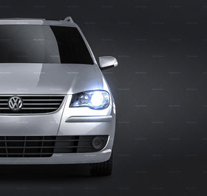 Volkswagen Touran 2007 glossy finish - all sides Car Mockup Template.psd