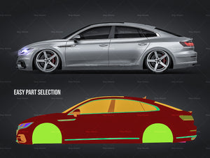 Volkswagen Arteon R-Line 2018 glossy finish - all sides Car Mockup Template.psd