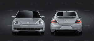 Volkswagen Beetle 2012 glossy finish - all sides Car Mockup Template.psd