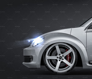 Volkswagen Beetle 2012 glossy finish - all sides Car Mockup Template.psd