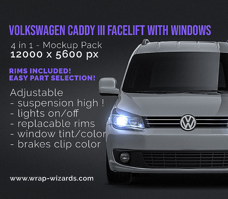 Volkswagen Caddy III Facelift 2011 - Van Mockup