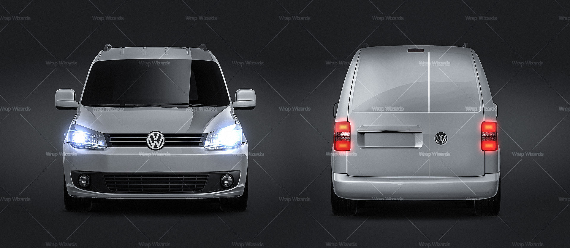 Volkswagen Caddy III Facelift 2011 without windows - Van Mockup