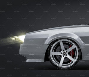 Volkswagen Corrado G60 1988 glossy finish - all sides Car Mockup Template.psd