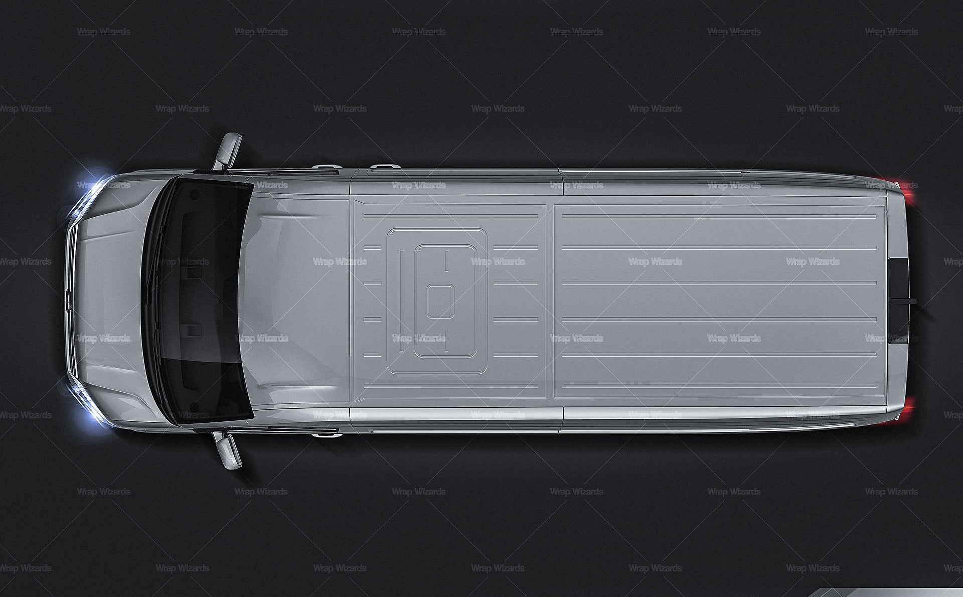 Volkswagen Crafter Long High Roof L2H2 2019 glossy finish - all sides Car Mockup Template.psd