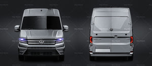 Volkswagen Crafter Medium High Roof L1H2 2019 glossy finish - all sides Car Mockup Template.psd