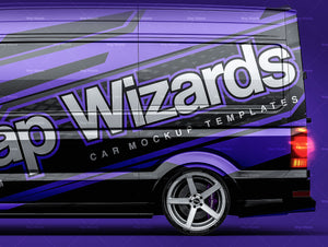 Volkswagen Crafter Medium High Roof L1H2 2019 glossy finish - all sides Car Mockup Template.psd