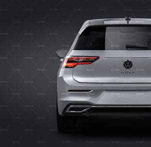 Volkswagen Golf MK8 5-door 2020 glossy finish - all sides Car Mockup Template.psd