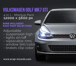 Volkswagen Golf MK7 GTI glossy finish - all sides Car Mockup Template.psd