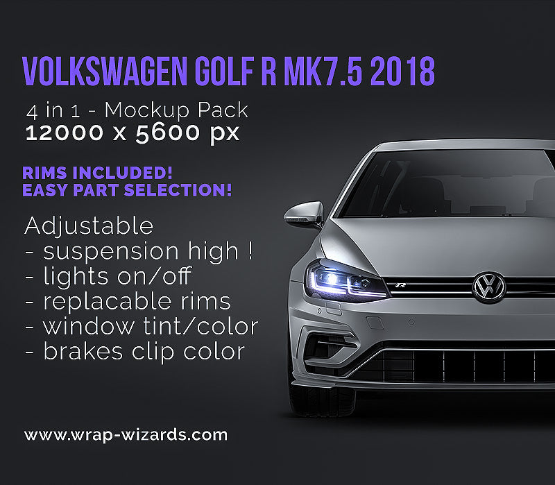 Volkswagen Golf R MK7.5 2018 - Car Mockup