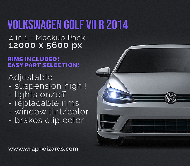 Volkswagen Golf MK7 VII R 2014 - Car Mockup