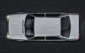 Volkswagen Jetta 1984 glossy finish - all sides Car Mockup Template.psd