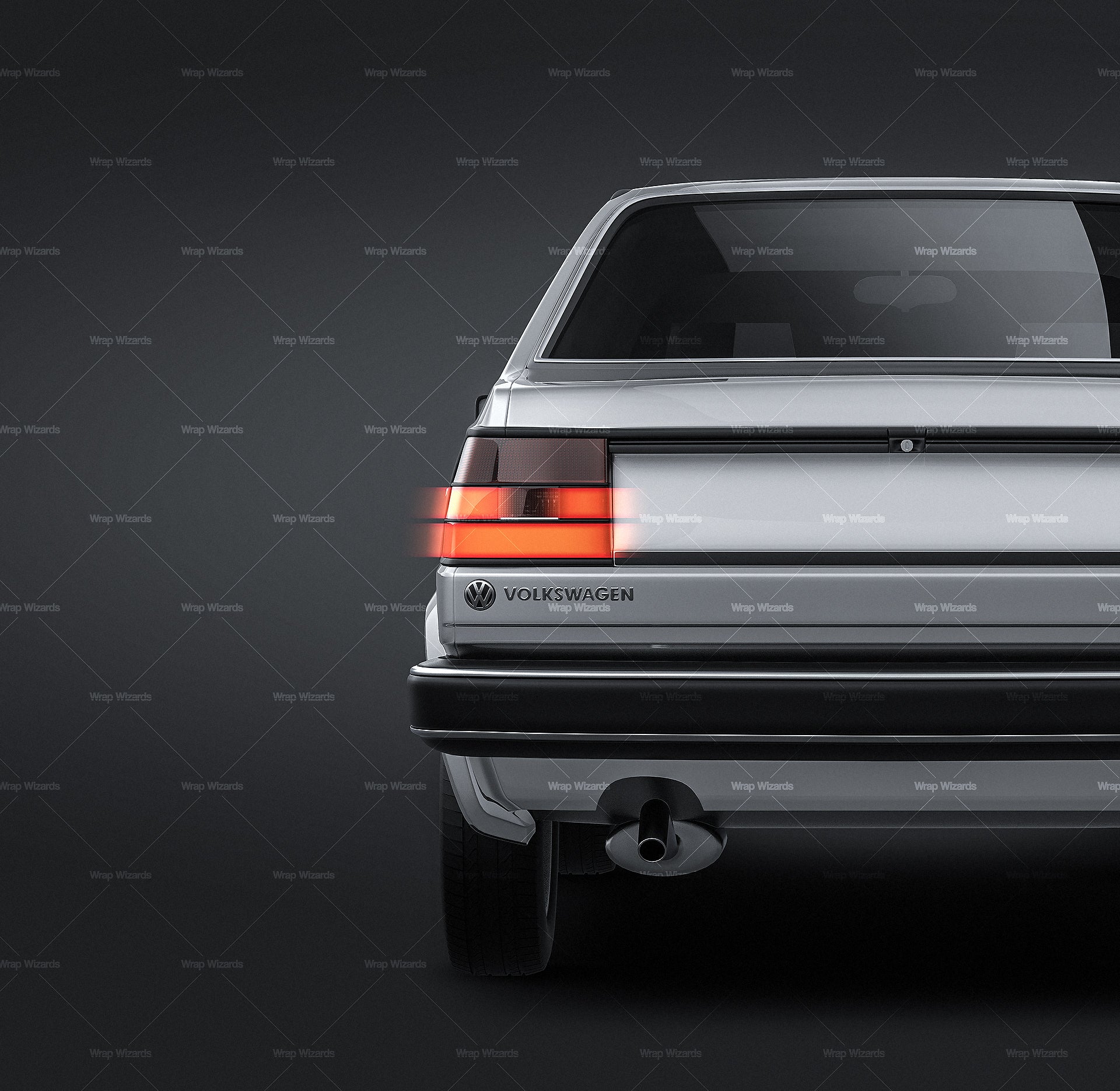 Volkswagen Jetta 1984 glossy finish - all sides Car Mockup Template.psd