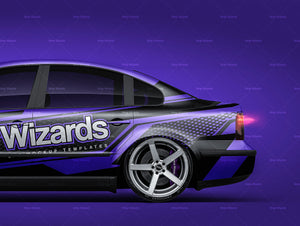 Volkswagen Passat B5 Sedan glossy finish - all sides Car Mockup Template.psd