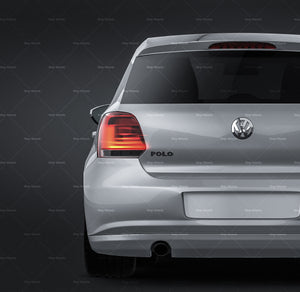 Volkswagen Polo 5-door 2010 glossy finish - all sides Car Mockup Template.psd