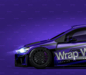 Volkswagen Polo R WRC 2018 glossy finish - all sides Car Mockup Template.psd