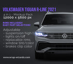 Volkswagen Tiguan R-Line 2021 glossy finish - all sides Car Mockup Template.psd