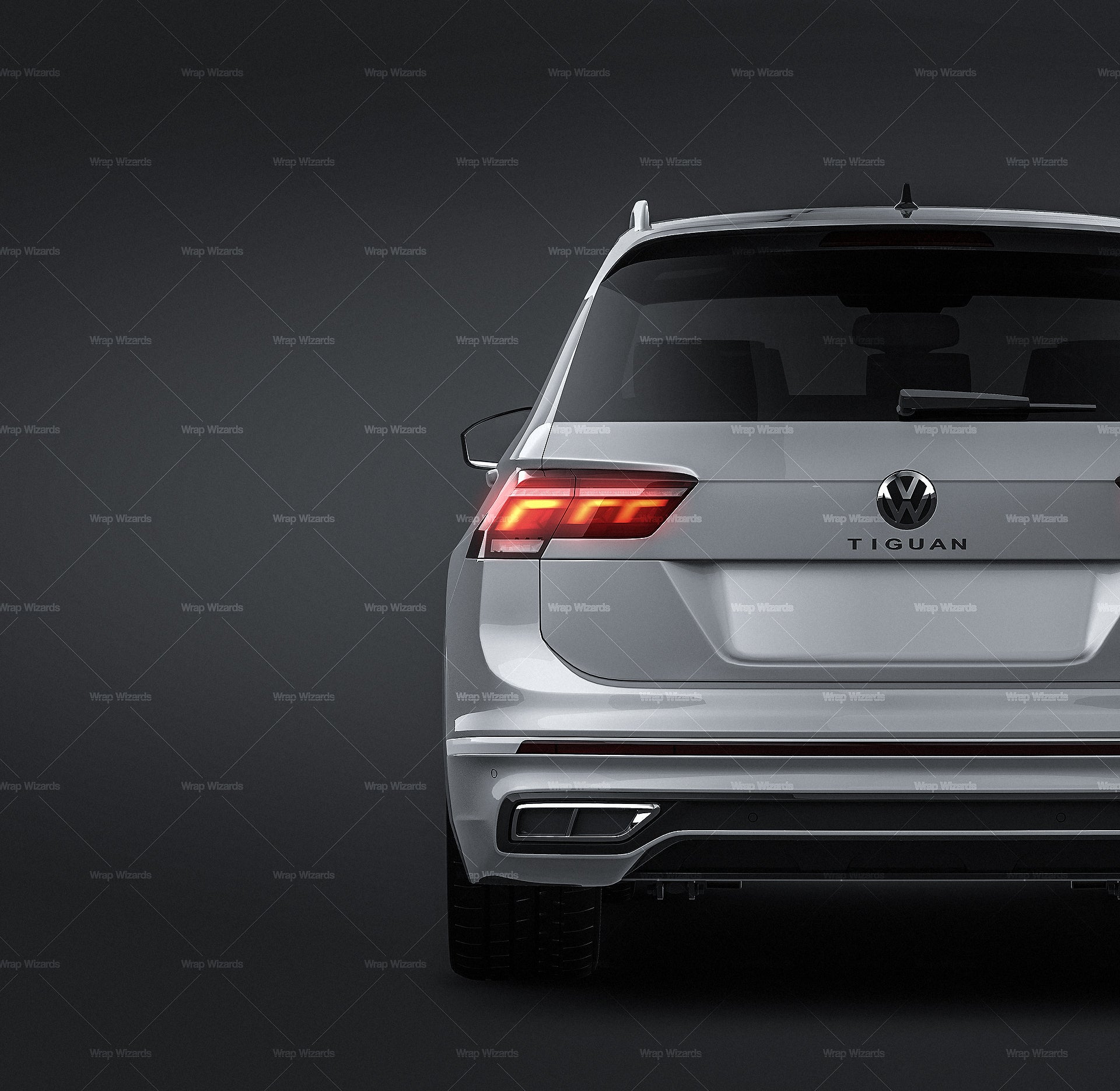 Volkswagen Tiguan R-Line 2021 glossy finish - all sides Car Mockup Template.psd