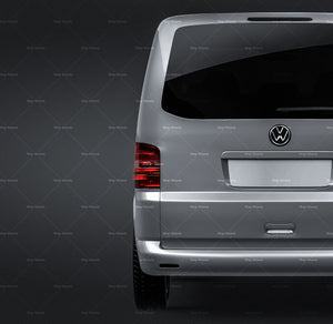 Volkswagen Transporter T5 glossy finish - all sides Car Mockup Template.psd