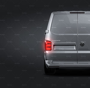 Volkswagen Transporter T6.1 L2H1 2021 panel van glossy finish - all sides Car Mockup Template.psd