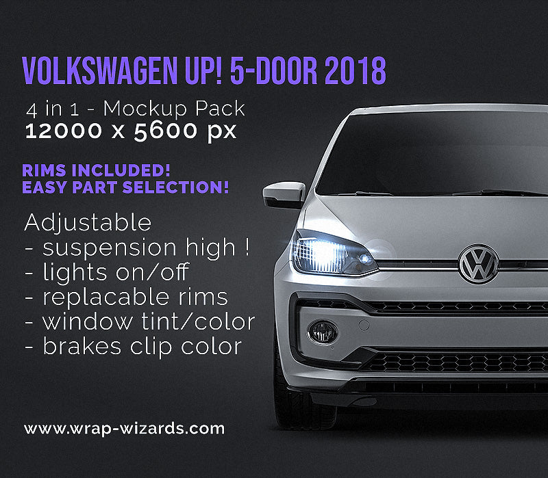 Volkswagen UP! 5-door 2018 - Car Mockup