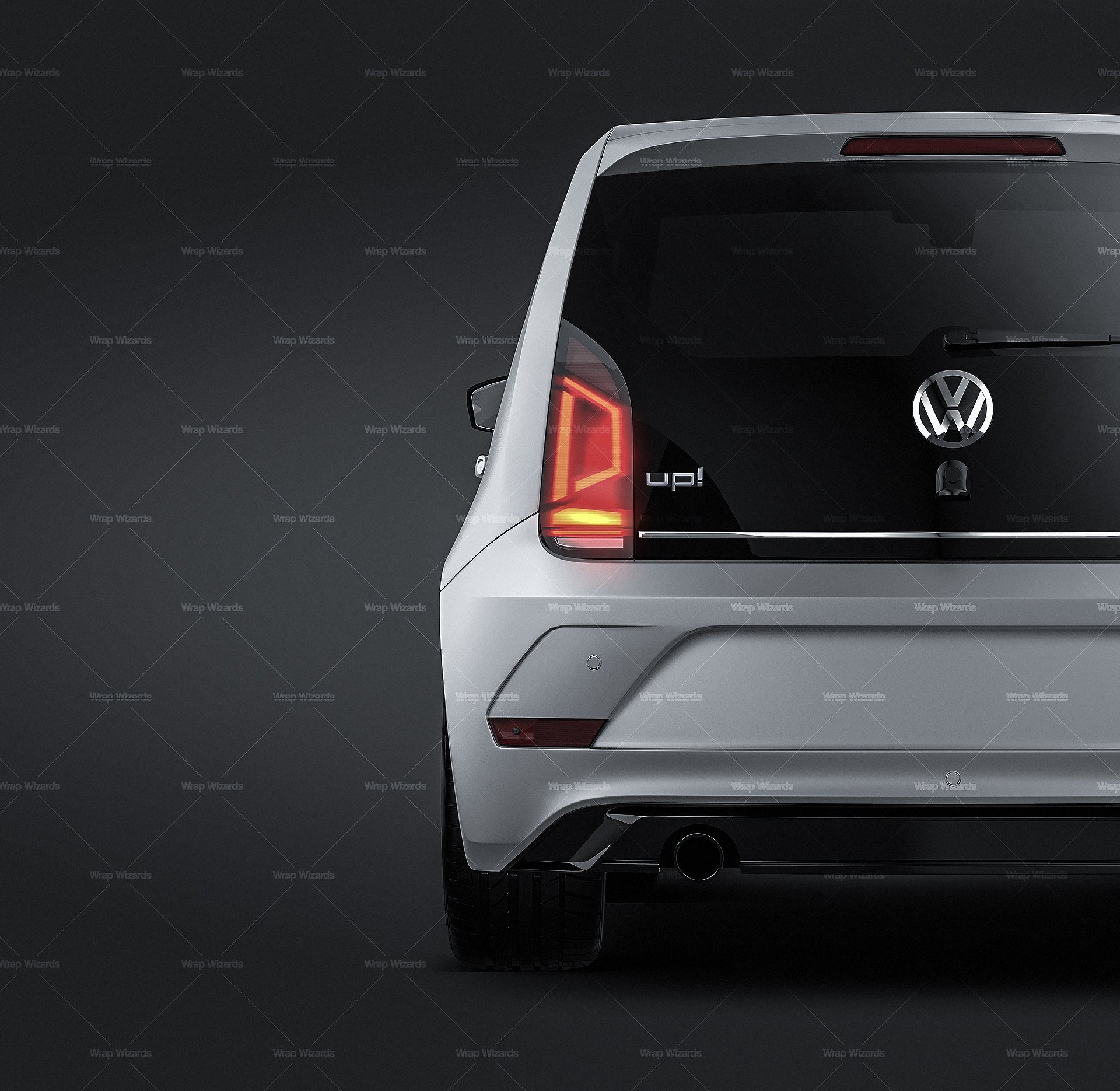 Volkswagen UP! 5-door 2018 satin matt finish - all sides car mockup template.psd