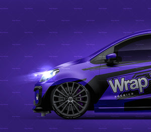 Volkswagen UP! 5-door 2018 satin matt finish - all sides car mockup template.psd