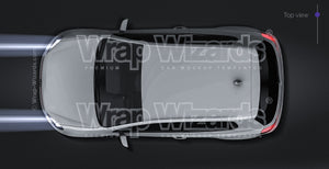 Volkswagen Golf MK6 GTI 3door coupe 2010 glossy finish - all sides Car Mockup Template.psd