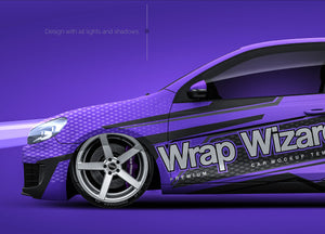 Volkswagen Golf MK6 GTI 3door coupe 2010 glossy finish - all sides Car Mockup Template.psd