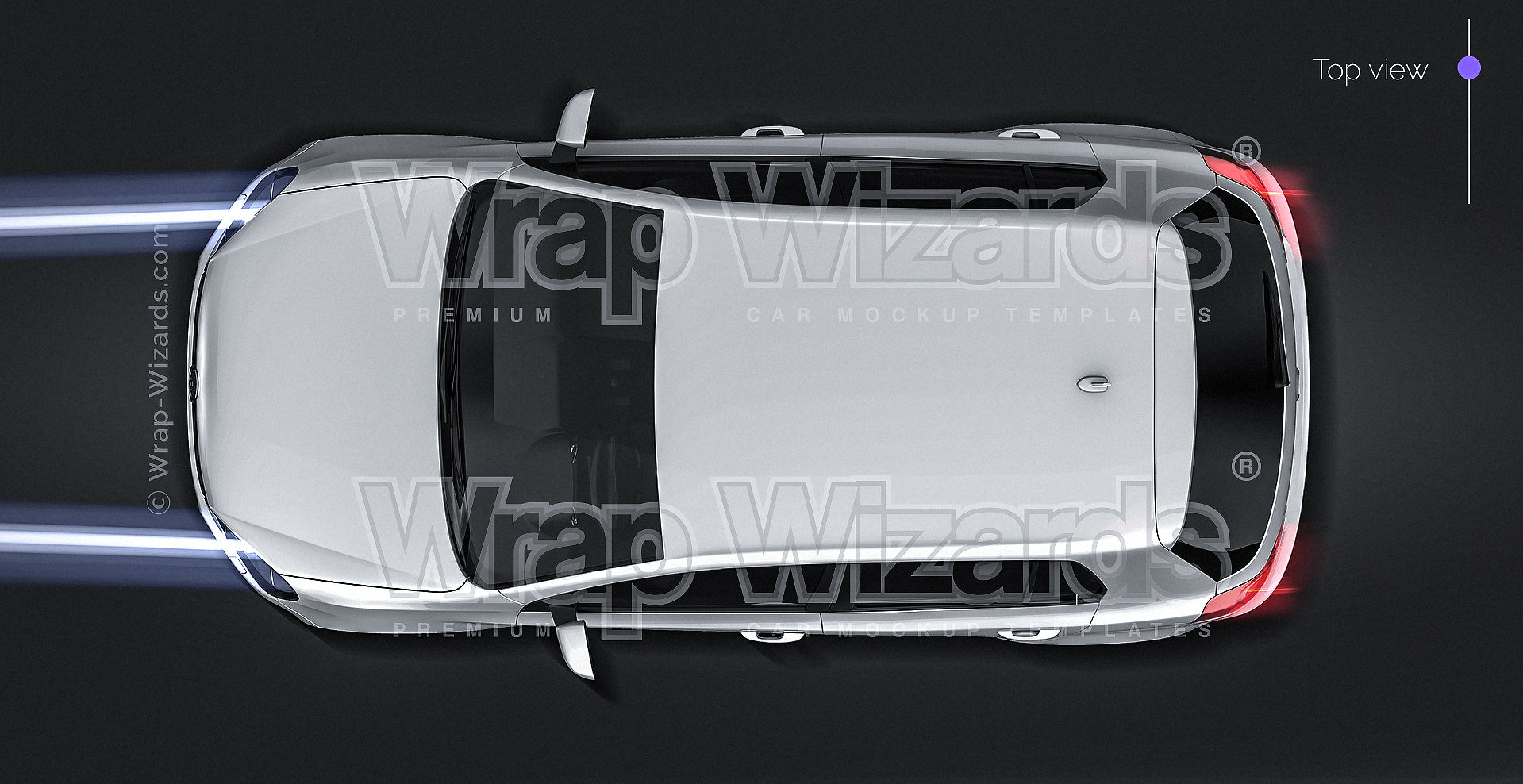 Volkswagen Golf MK6 5-doors glossy finish - all sides Car Mockup Template.psd