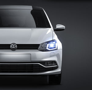 Volkswagen Polo 5-door 2015 glossy finish - all sides Car Mockup Template.psd