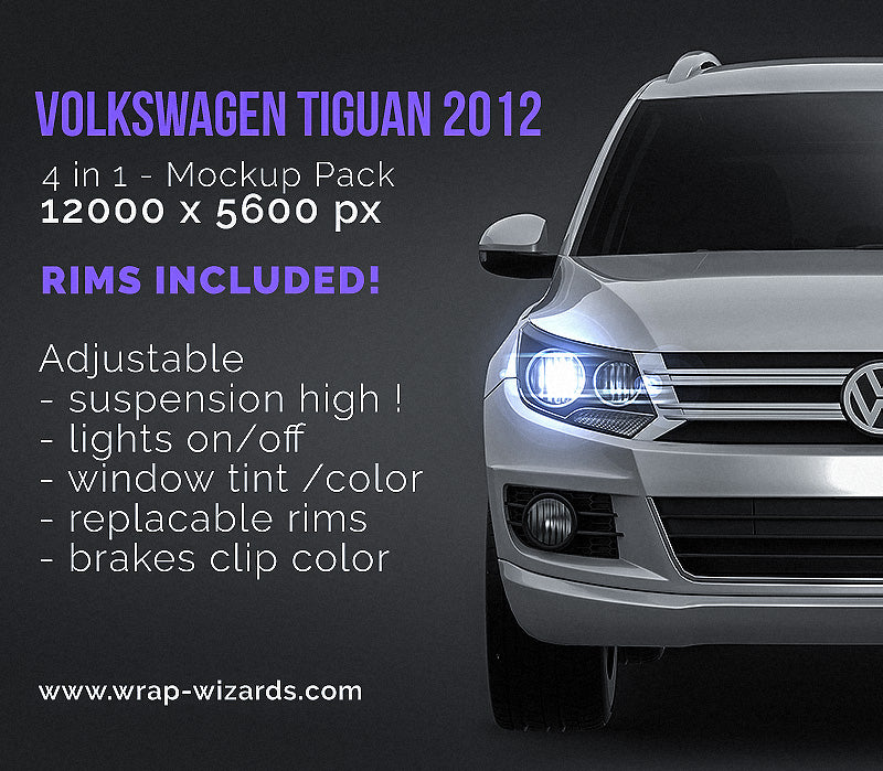 Volkswagen Tiguan 2012 - Car Mockup