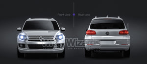Volkswagen Tiguan 2012 glossy finish - all sides Car Mockup Template.psd