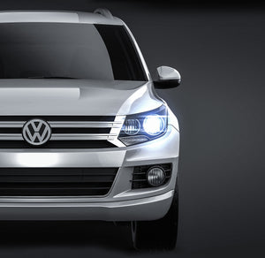 Volkswagen Tiguan 2012 glossy finish - all sides Car Mockup Template.psd