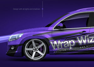 Volkswagen Tiguan 2012 glossy finish - all sides Car Mockup Template.psd