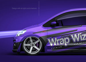 Volkswagen UP GTI 3door 2018 glossy finish  - all sides Car Mockup Template.psd